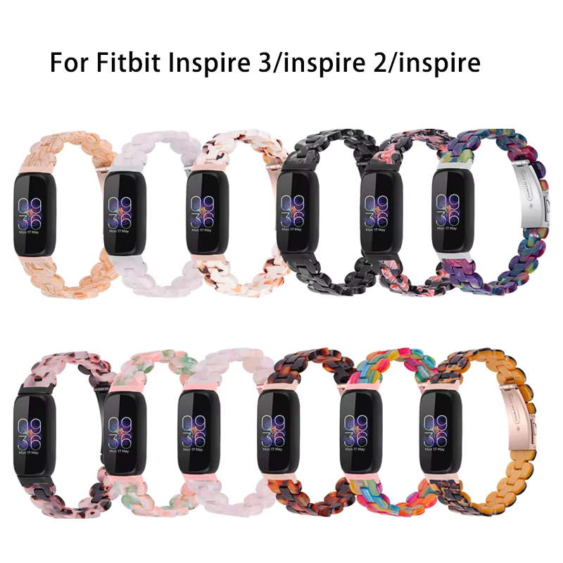 Bracelet en résine pour montre intelligente Fitbit inspire 3 2