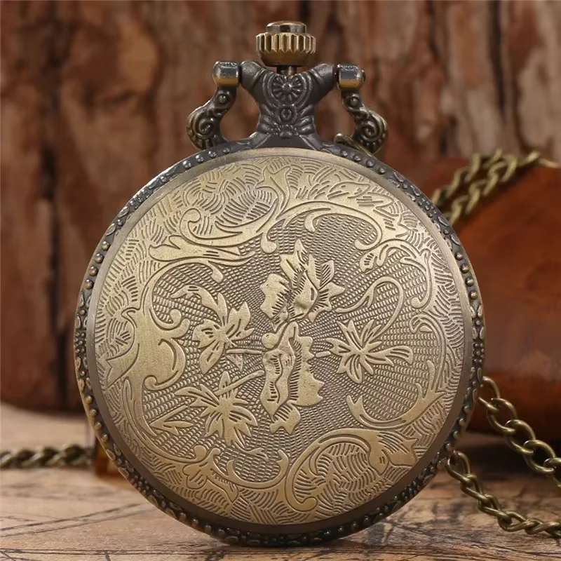 Montre de poche analogique à Quartz pour hommes et femmes