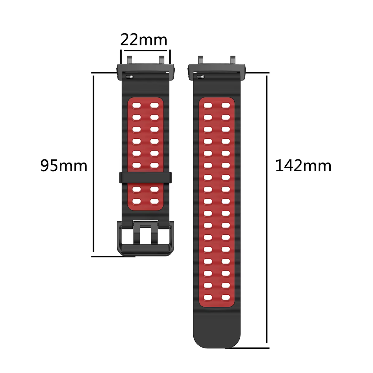 Bracelet marin pour montre Amazfit t-rex 3/2/bracelet en silicone élastique bicolore ultra