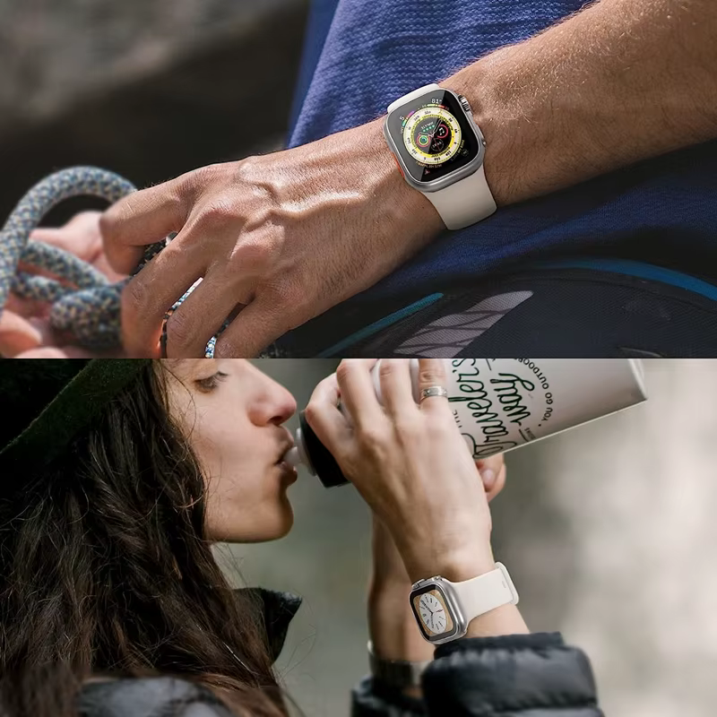 Coque de protection d'écran pour Apple Watch 45mm 44mm 40 41 42 46mm