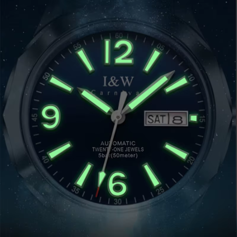 Montre mécanique en tungstène pour hommes
