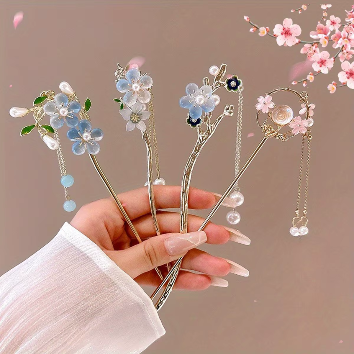 Accessoire de cheveux romantique de Style chinois, bijoux en alliage, aiguille à cheveux pour femmes, adapté à un usage quotidien, cadeaux, épingle à cheveux à la mode pour filles, 1 pièce
