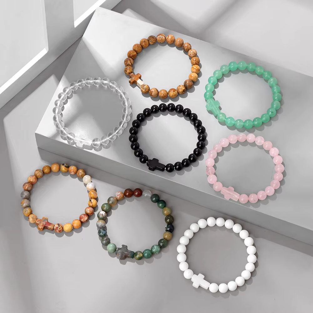 Bracelet en Pierre Naturelle Multicolore pour Homme et Femme