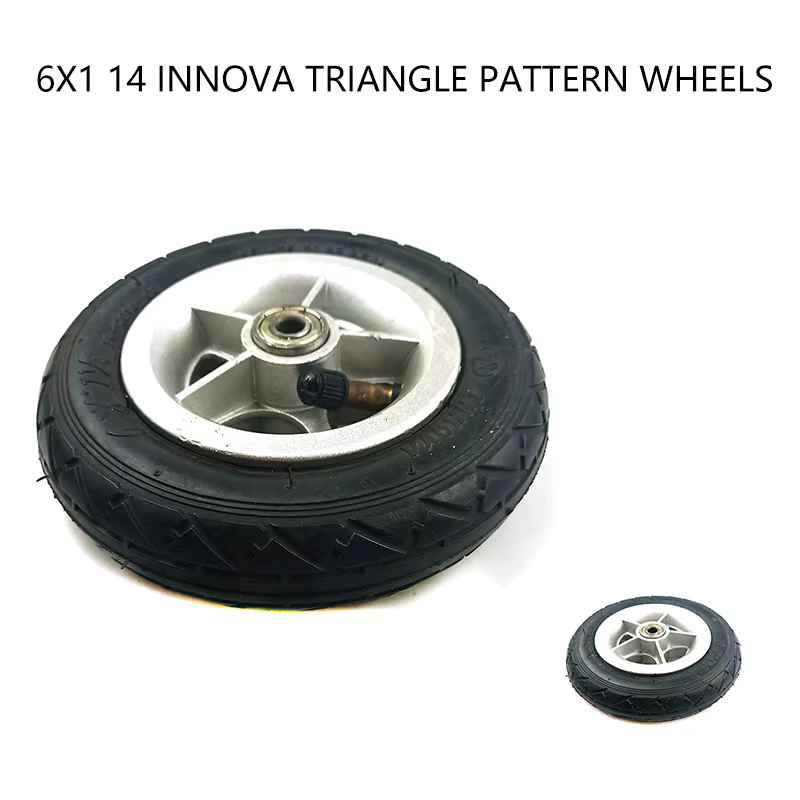 Roue de 6 pouces 6x1 1/4, adaptée aux accessoires de mini-scooter électrique pneumatique pour fauteuil roulant