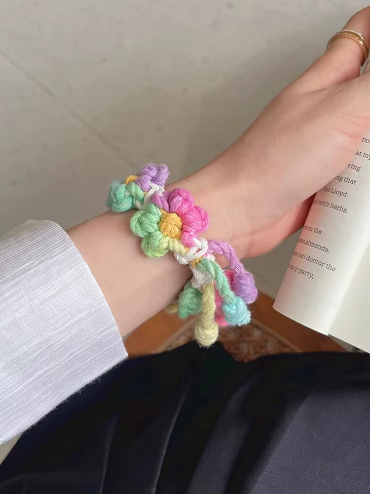 Bracelet à fleurs arc-en-ciel mignon pour Apple Watch