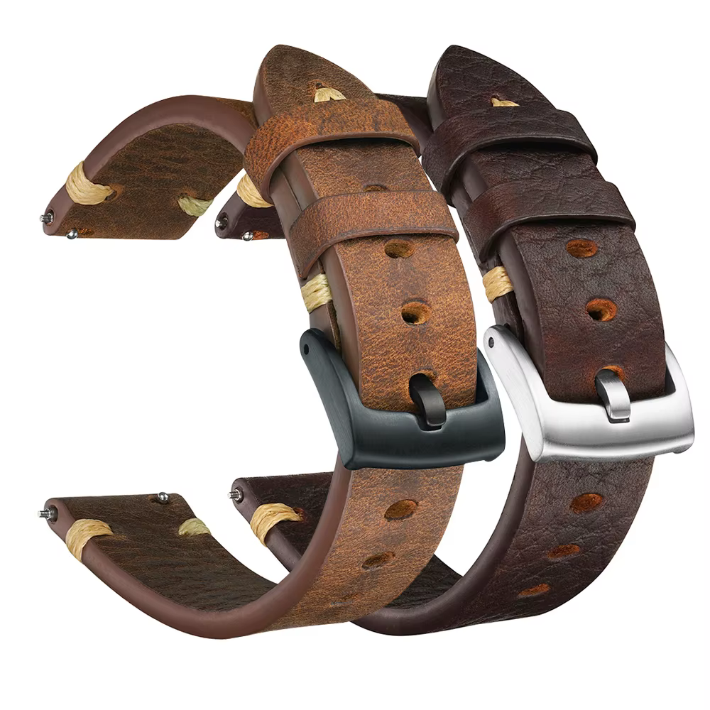 Bracelets en cuir véritable pour montre Vintage italien en détresse bracelet