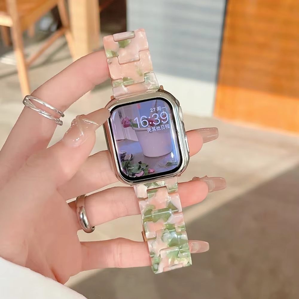 Bracelet en résine pour Apple Watch Ultra 3 2 49mm 42mm 46mm 41 45mm 38mm 40 44mm