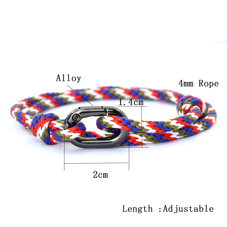 Nouveau Bracelet de corde fait à la main hommes réglable bicouche boucle coulissante macramé Braslet surf bijoux Pulseira Corda Masculina