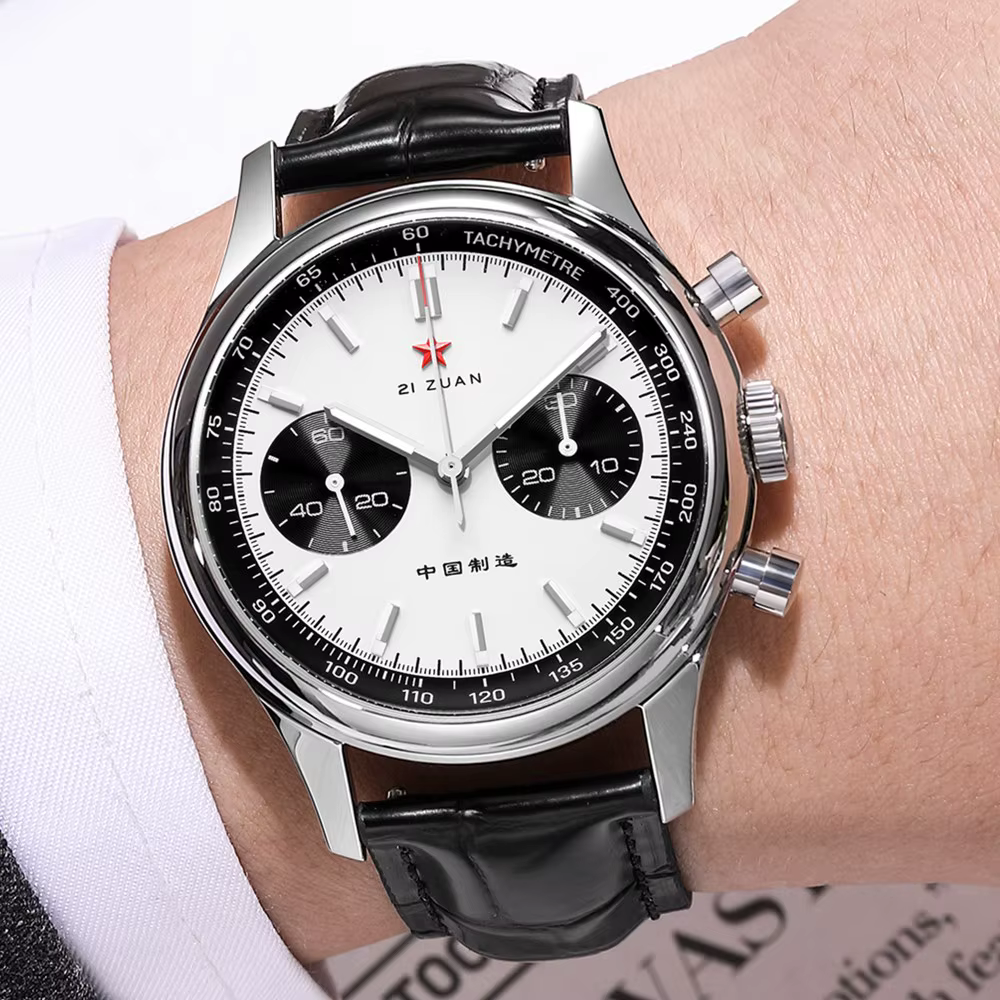 Red Star KrasnoMens-Montre-bracelet mécanique chronographe