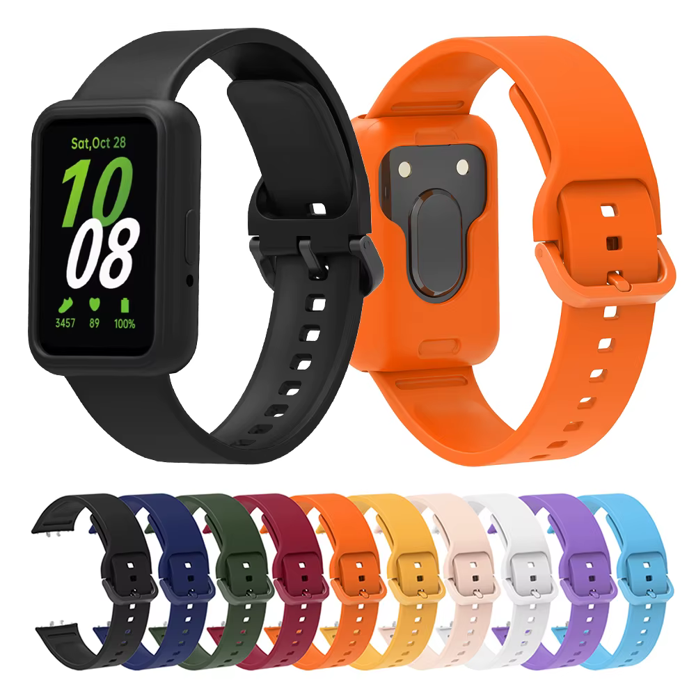 Bracelet en Silicone + étui de protection pour Samsung Galaxy Fit 3 Fit3 SM-R390