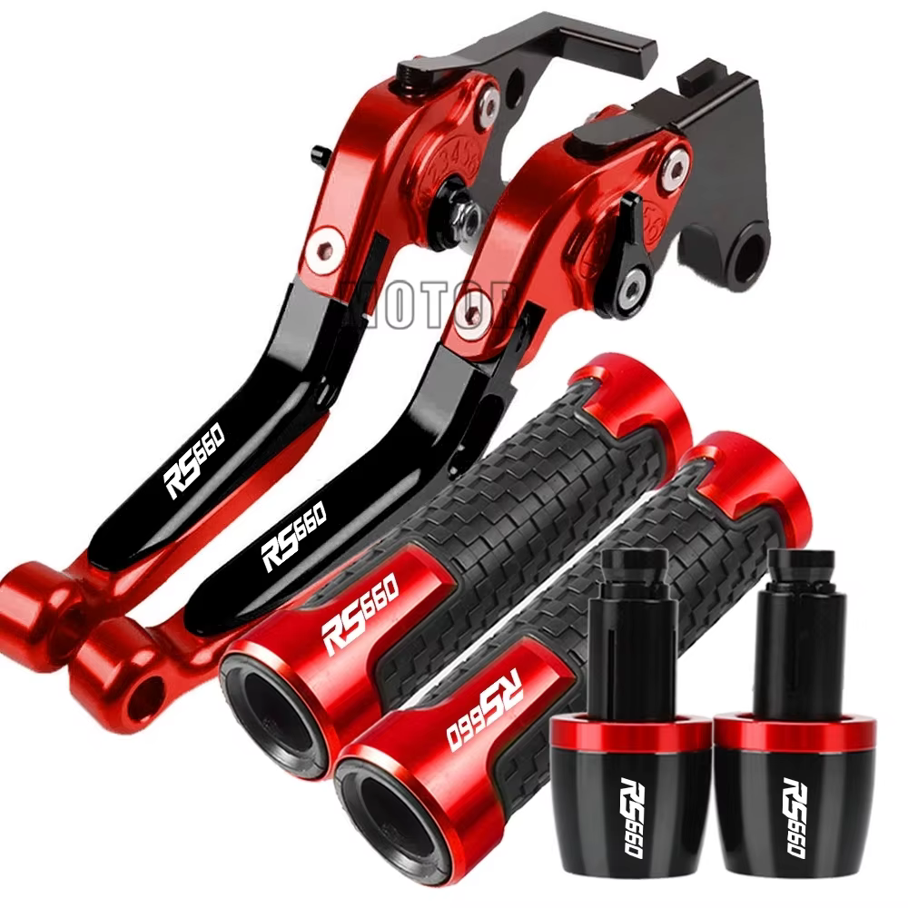 Leviers d'embrayage de frein réglables et poignées de guidon, extrémités de poignée, moto pour Aprilia RS 660, RSconfided, 2020, 2021, 2022, 2023, 22mm