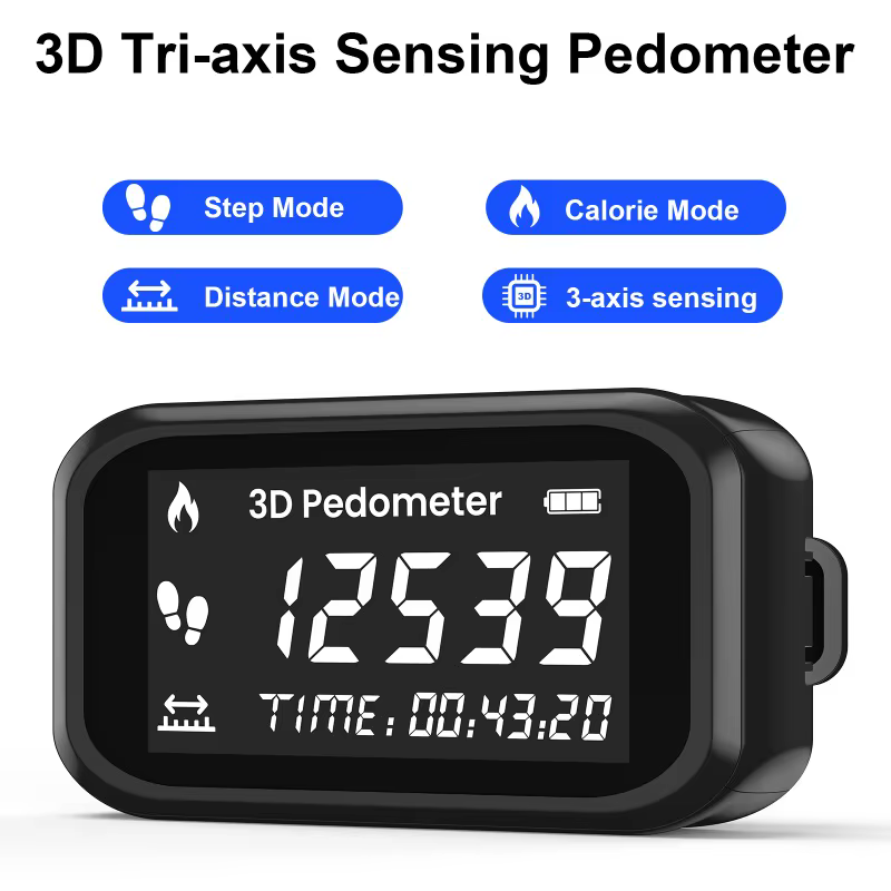 Podomètre de marche et de course avec suivi des calories et écran LCD