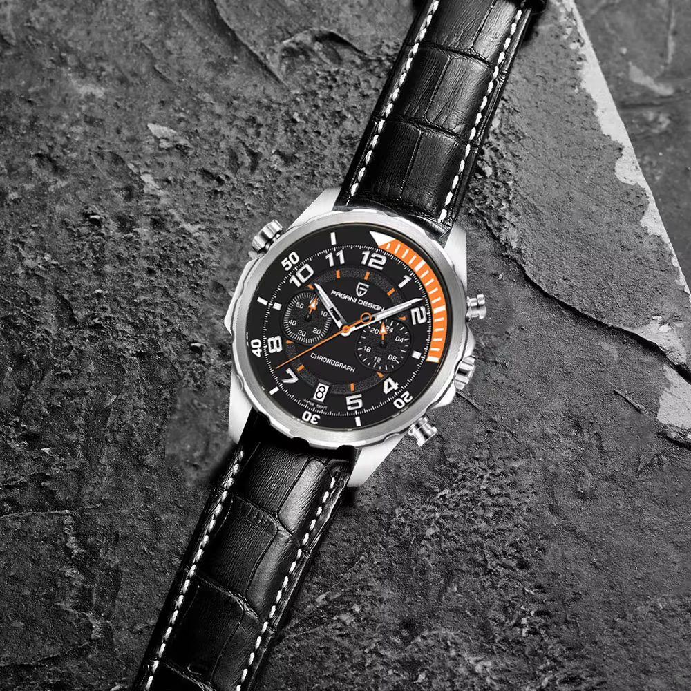 PAGANI DESIGN nouveau 1811 montre pour hommes 44mm montre-bracelet à Quartz multifonctionnel chronographe haut de gamme