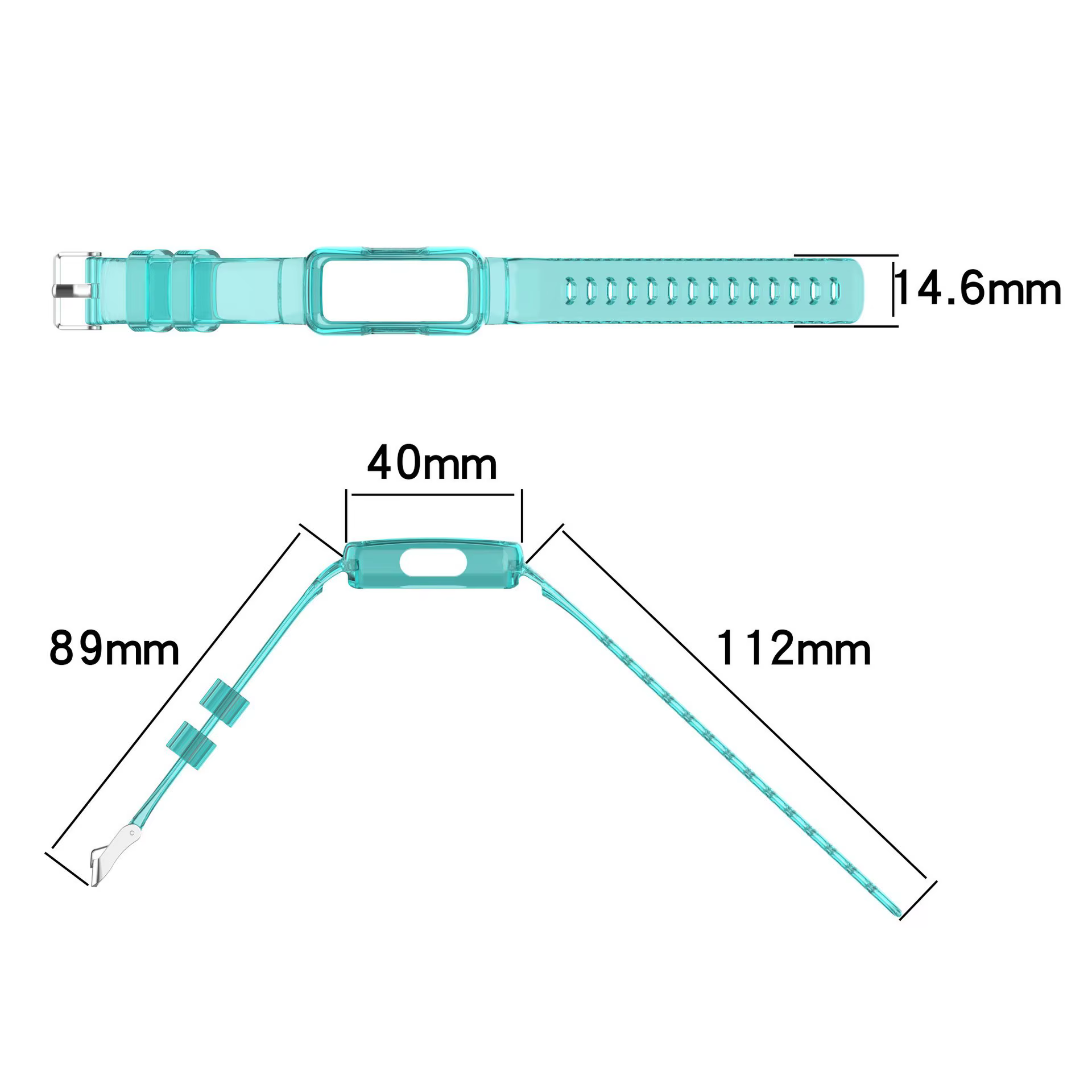 Bracelet de rechange transparent pour Fitbit