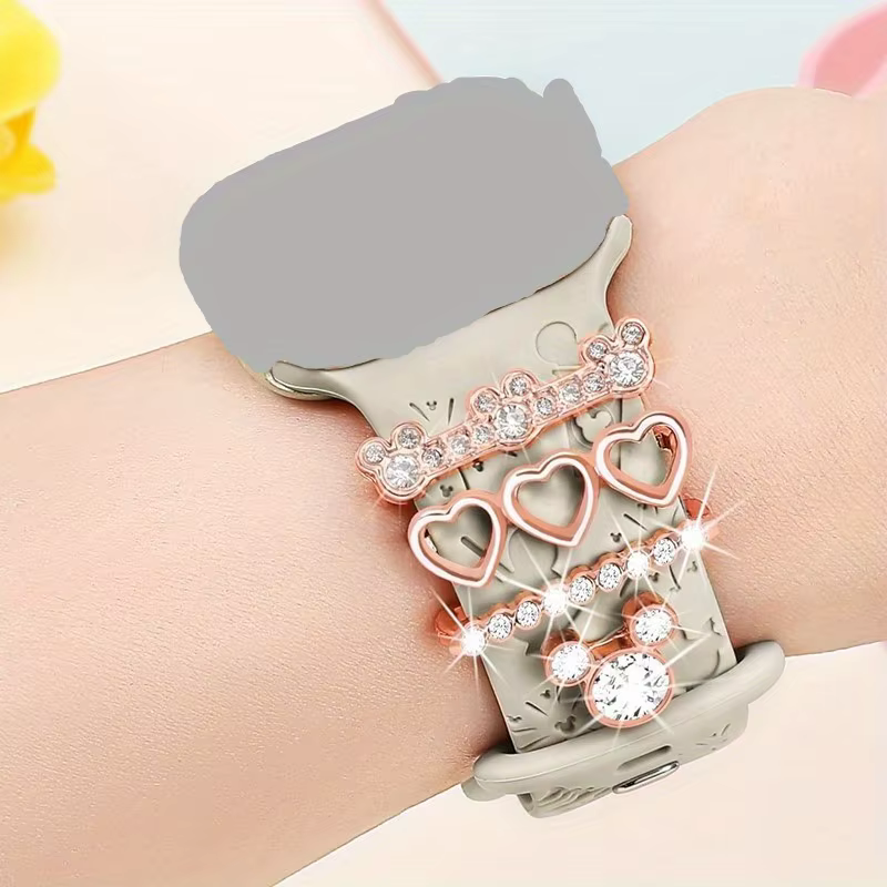 Adorables breloques de bracelet de montre sur le thème de la dessin animé et boucles décoratives pour une mise à niveau élégante de vêtements de poignet