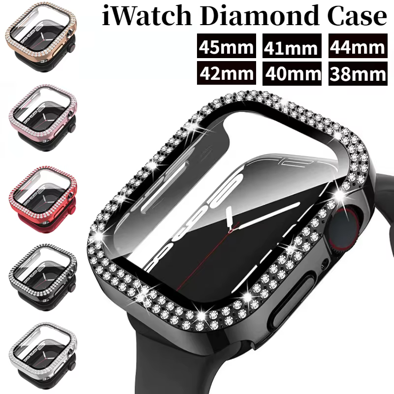 Coque en diamant + Film trempé pour Apple Watch