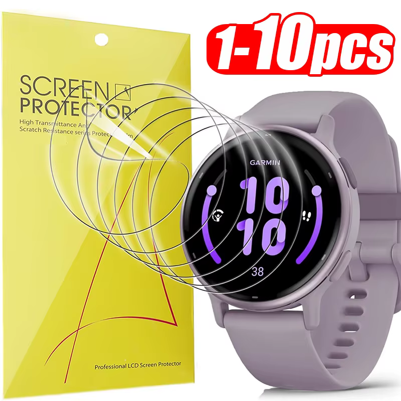 Film de protection complet souple et transparent pour montre de sport Garmin Vivoactive 5