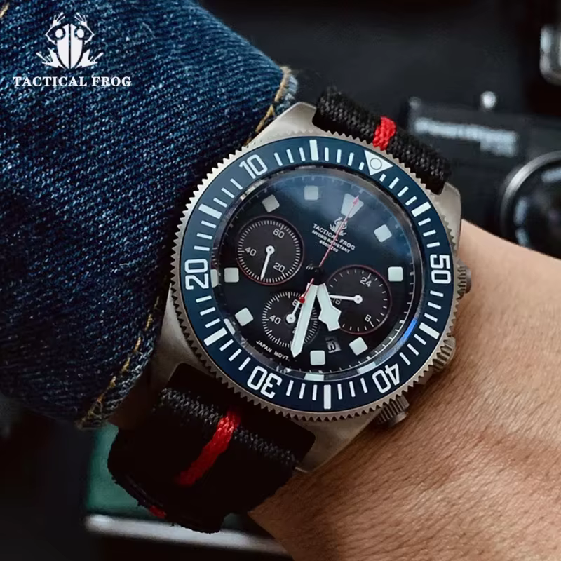 Montre à Quartz tactique grenouille FXD en titane VS75B