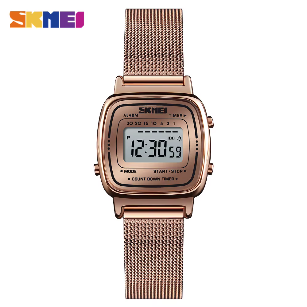 SKMEI – montre numérique dorée pour hommes et femmes