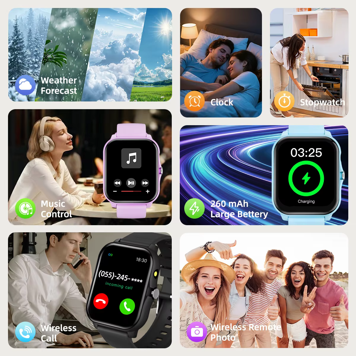 Nouvelle montre connectée avec rappel de messages