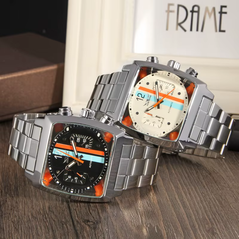 Montre carrée multifonctionnelle pour homme