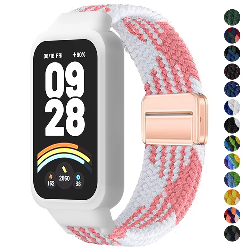 Étui + bracelet tressé pour Xiaomi Smart Mi band 9 8