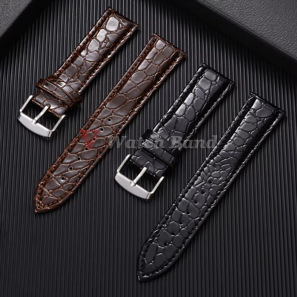 Bracelet de montre à motif crocodile