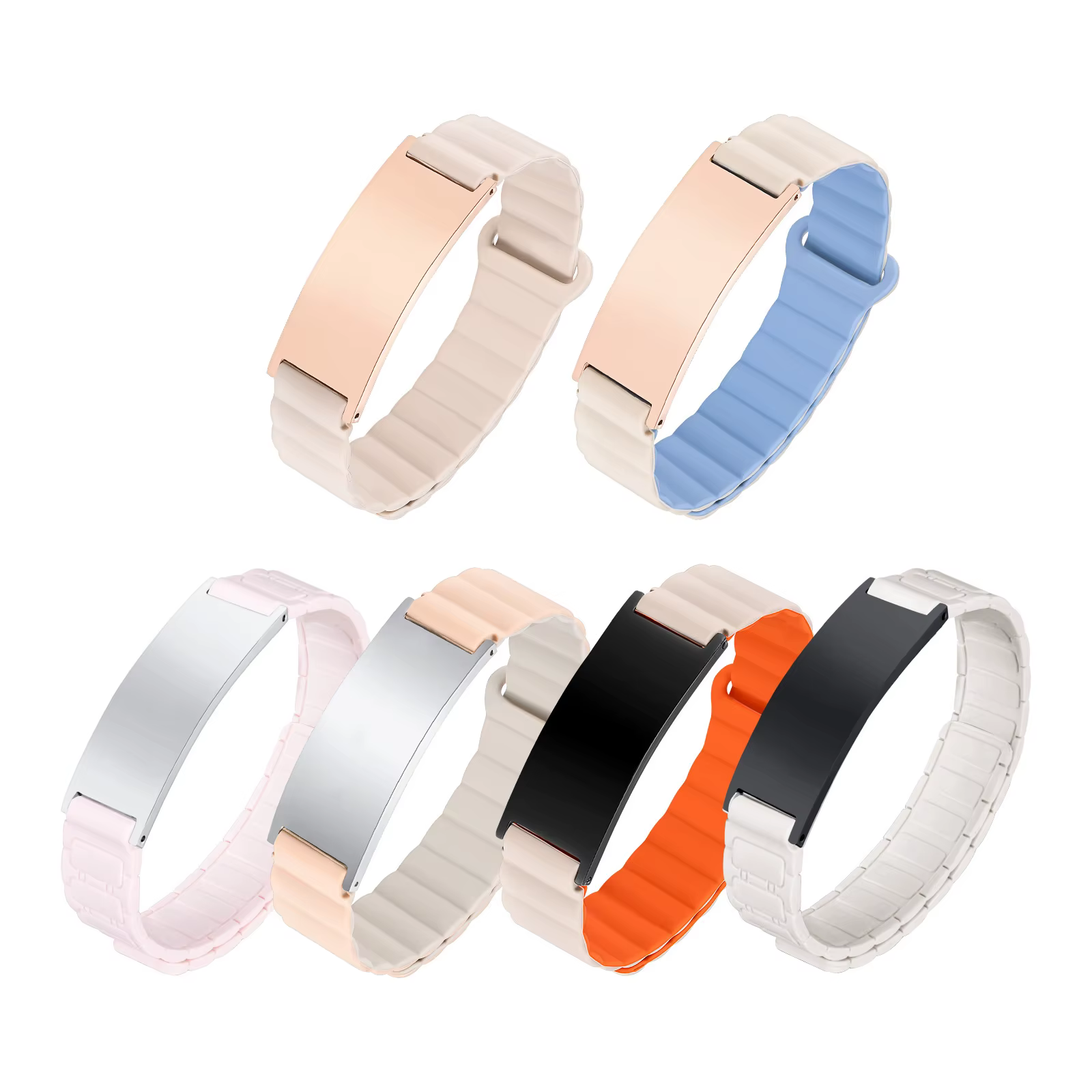 Bracelets d'identification d'alerte médicale personnalisés pour hommes et femmes
