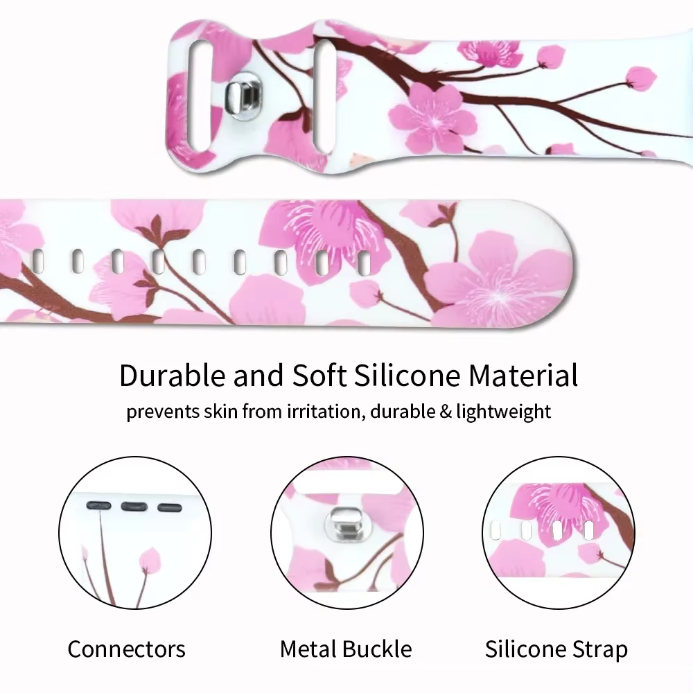 Bracelet Imprimé Floral pour Apple Watch
