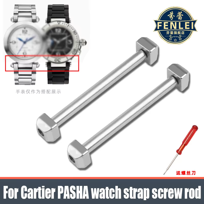 Pour Cartier PASHA montre accessoires ceinture en acier inoxydable bielle Table oreille sangle vis tige axe fixe 16mm 18mm 20mm 22mm