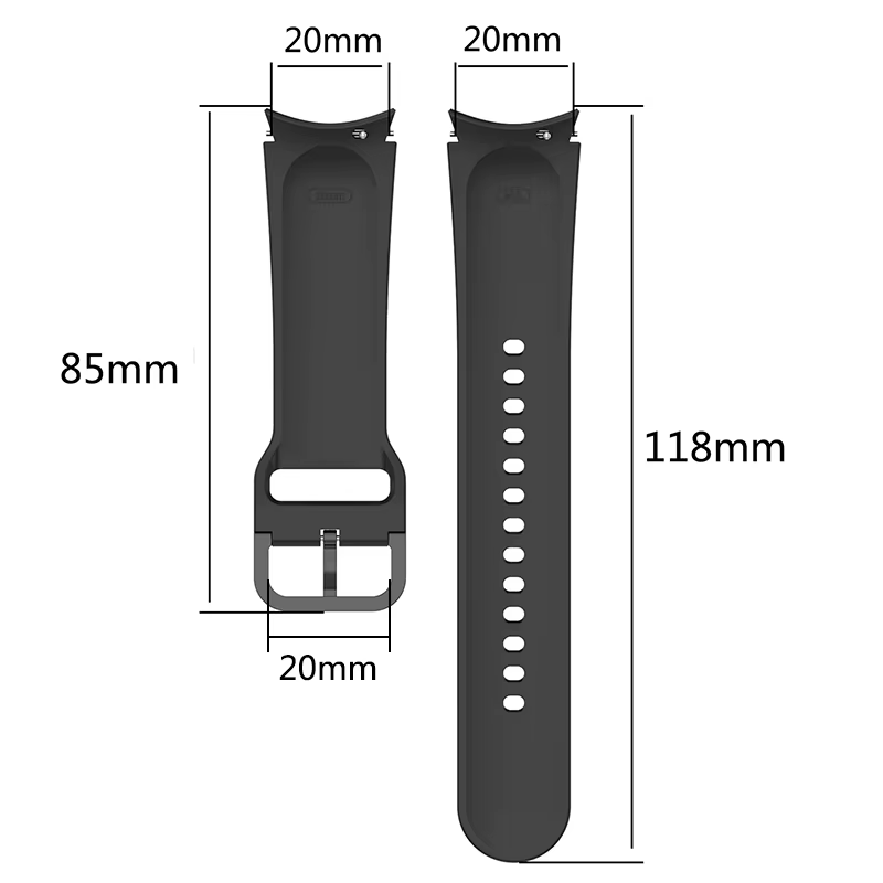 Bracelet en caoutchouc pour Samsung Galaxy Watch 4