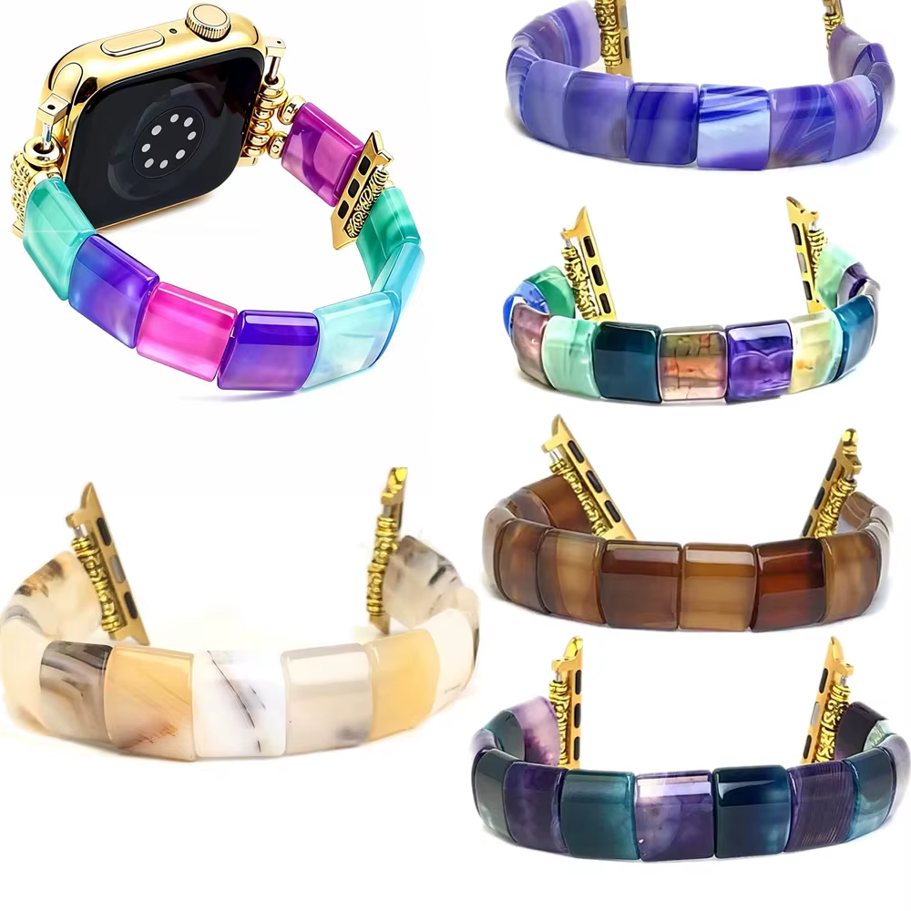 Bracelet en agate pour Apple Watch