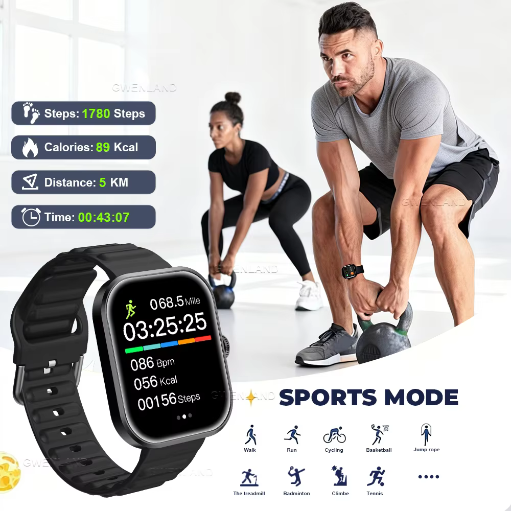 Nouvelle montre connectée pour hommes et femmes - Écran tactile HD 2