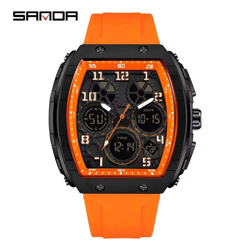 SANDA 6157 Nouvelle montre électronique pour homme tendance