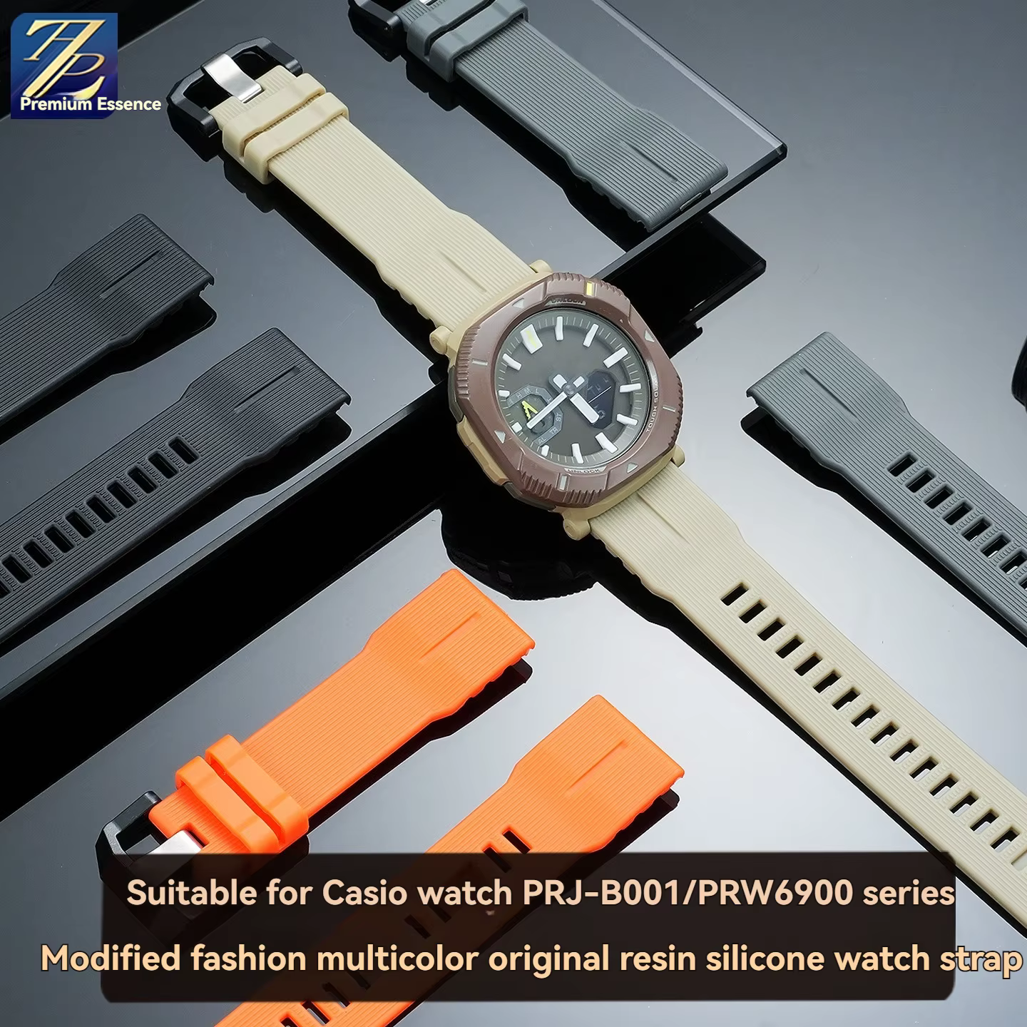 Bracelet de remplacement en silicone et résine pour montre d'alpinisme Casio PROTREK série PRJ-B001 PRW-6900/3400
