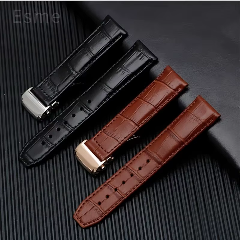 Bracelet de montre en cuir véritable pour Lung Lacroix