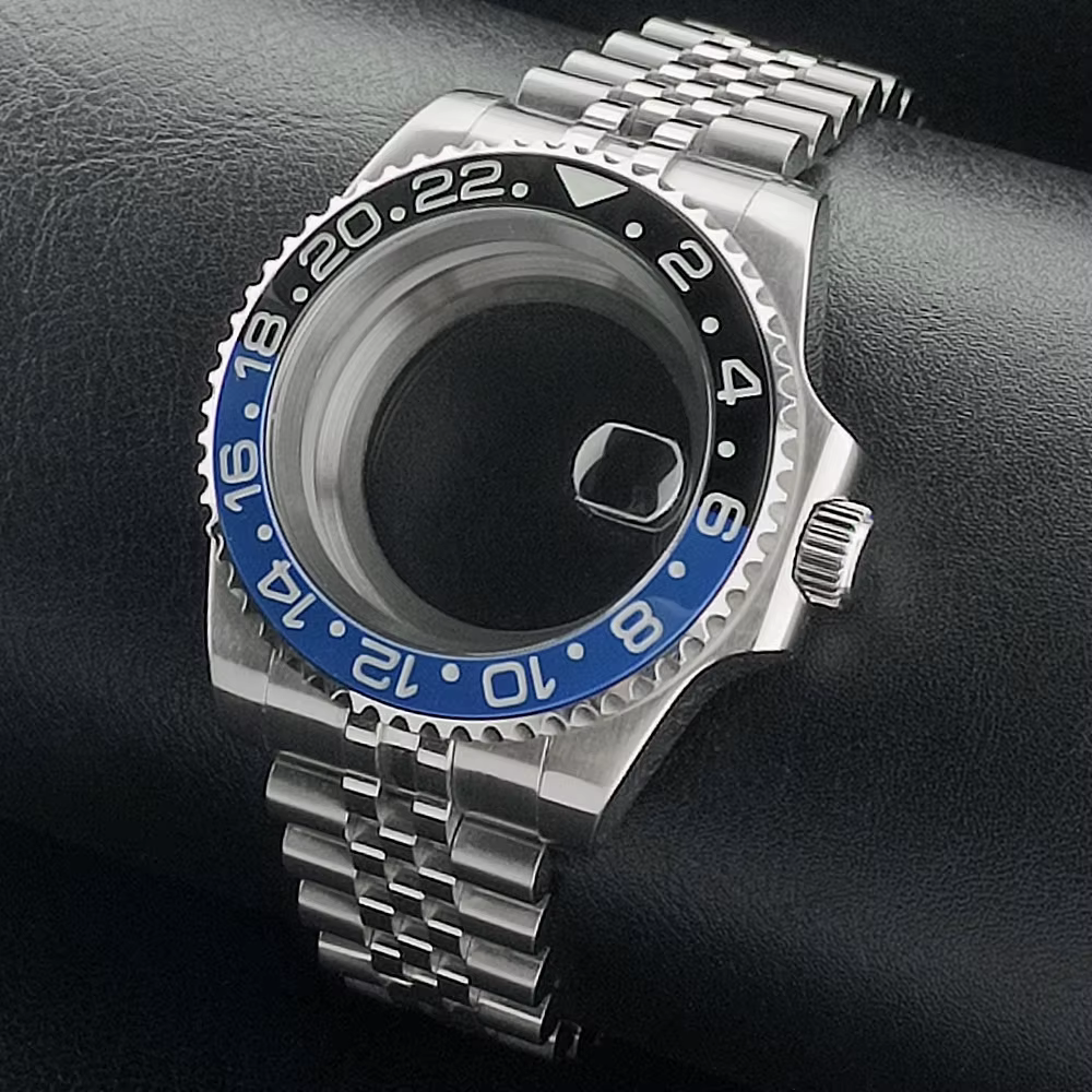 Boîtier de montre Gstuff 40MM Verre saphir à rotation bidirectionnelle adapté au mouvement NH-34