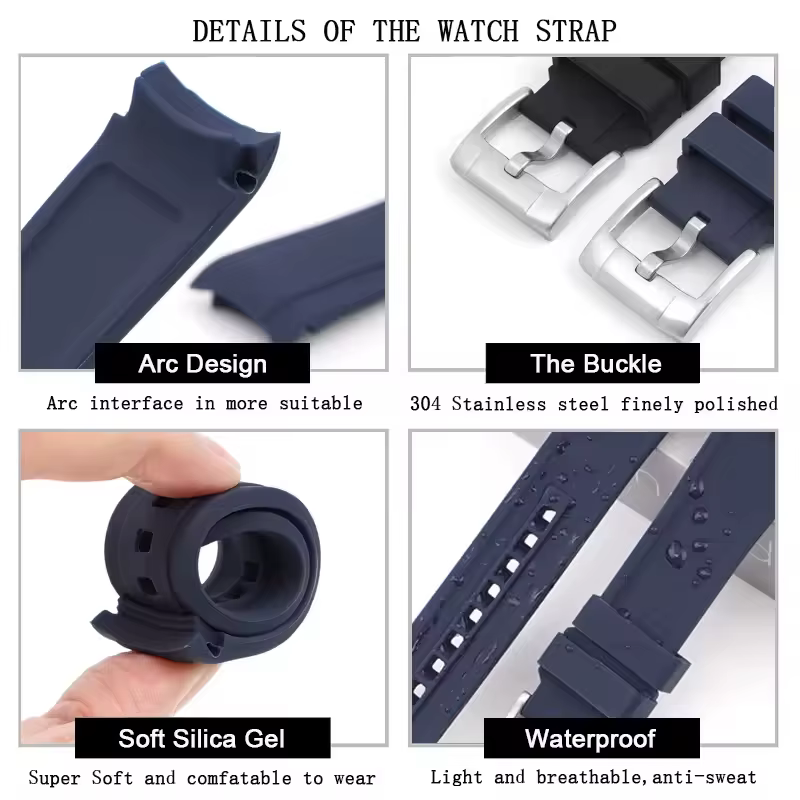 Bracelet en caoutchouc pour montre Omega X Swatch Moonswatch