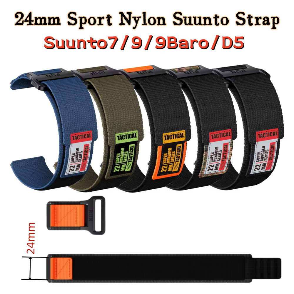 Bracelet de montre Suunto en Nylon souple de 24mm