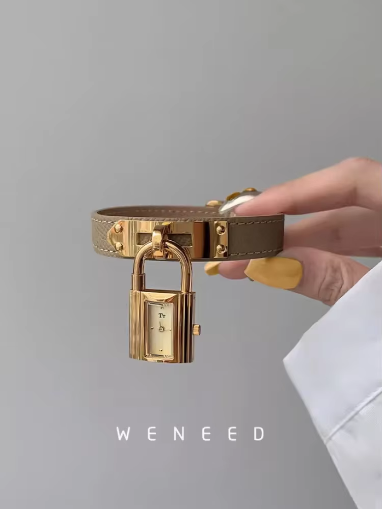 Montre à cadran verrouillable pour femmes personnalité de la mode 2025 nouvelle Niche lumière luxe Quartz