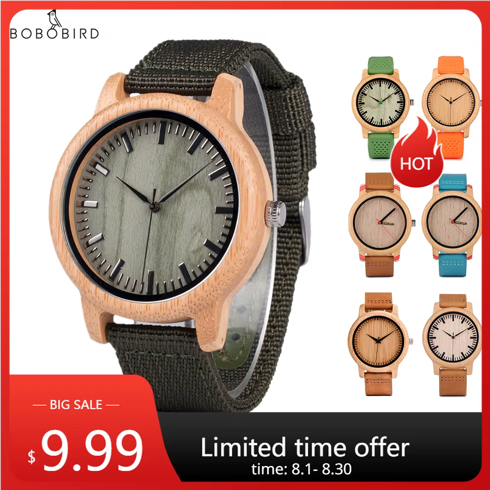 BOBO BIRD – montre en bois pour hommes et femmes