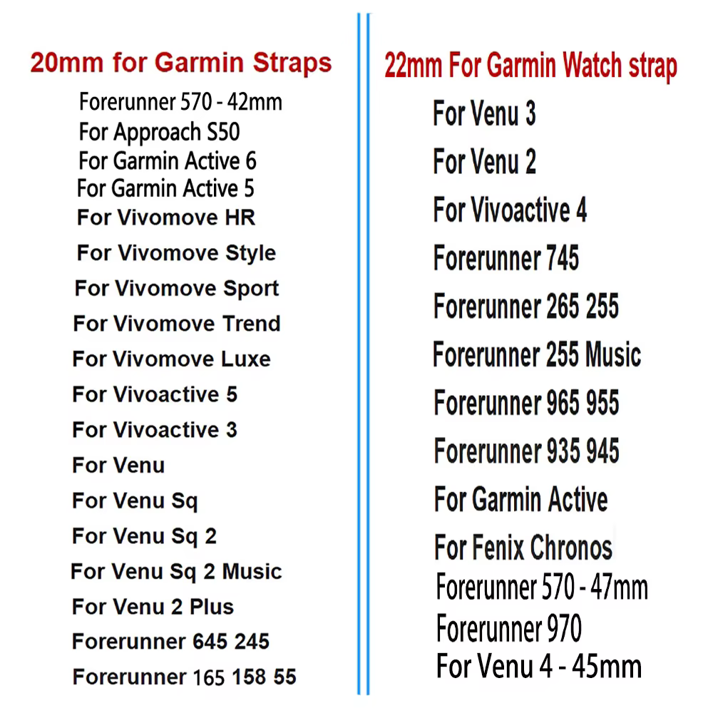 Bracelet de montre intelligent 22mm 20mm