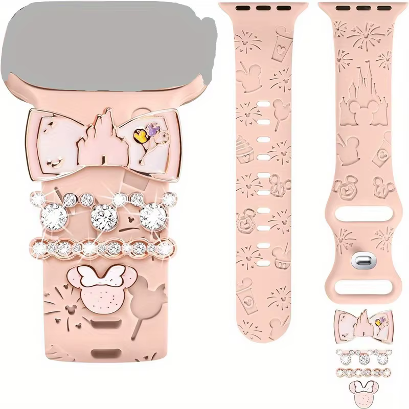 Adorables breloques de bracelet de montre sur le thème de la dessin animé et boucles décoratives pour une mise à niveau élégante de vêtements de poignet