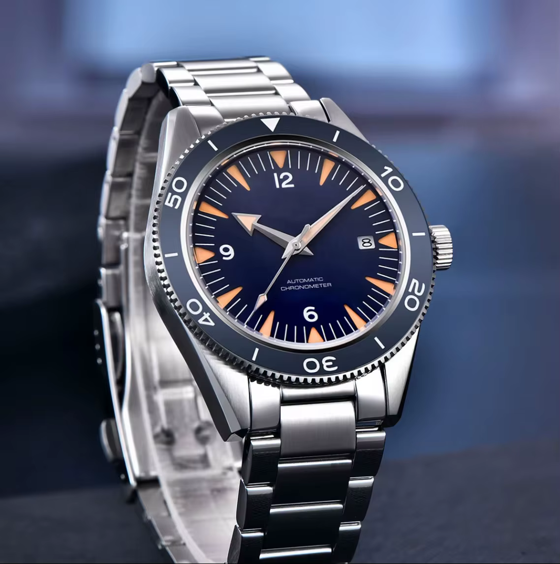 41mm LOGO personnalisé NH35 homme montre hommes montre-bracelet automatique bracelet en acier