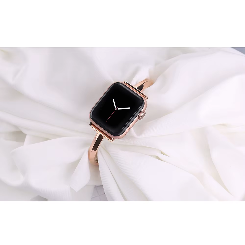 Bracelet à maillons en acier inoxydable pour Bracelet de montre Apple 6 7 8 SE 40mm 44mm 45mm 41mm 49mm, Bracelet mince pour femmes pour iWatch 5 4, accessoires