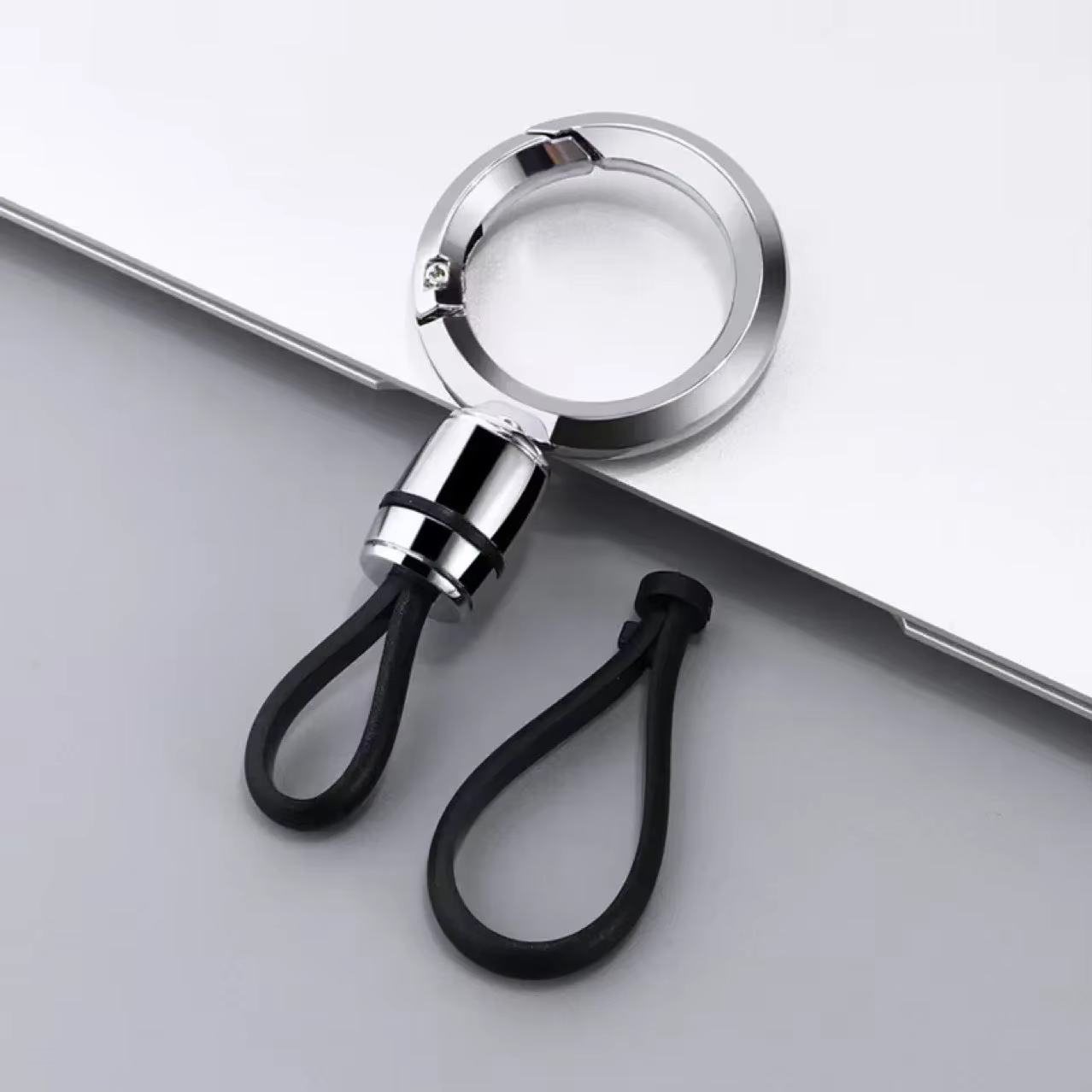Porte-clés de voiture, sangle de porte-clés avec anneau en métal, accessoires de porte-clés minimalistes pour clés de voiture, organisateur de clés Anti-perte