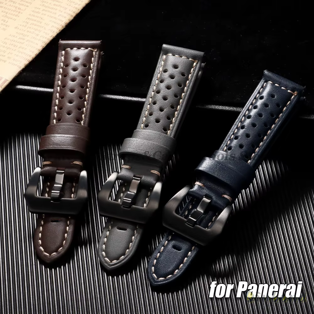 Bracelet de montre en cuir de vache respirant fait à la main 18mm 20mm 22mm 24mm 26mm pour Panerai pour Omega