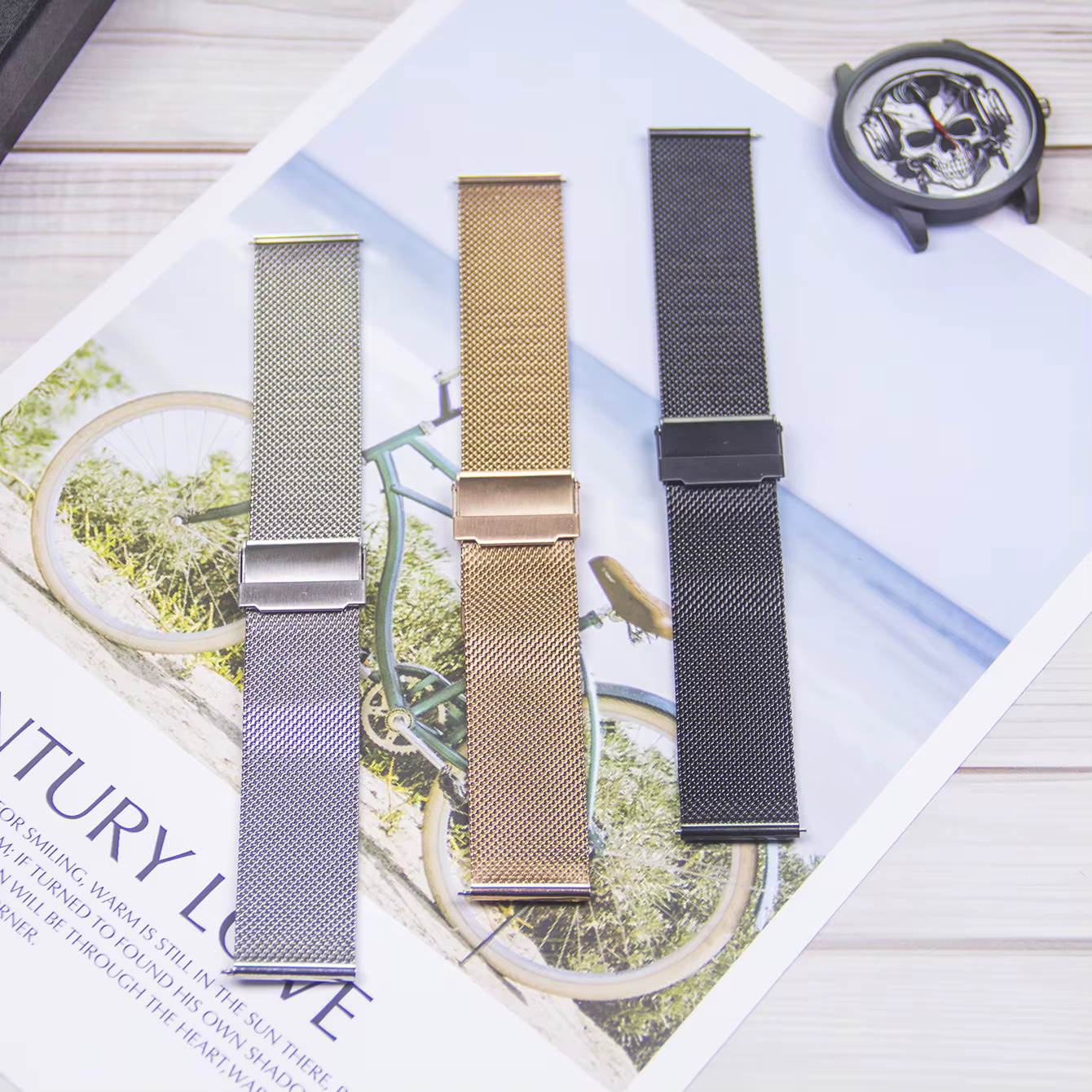 Bracelet de montre en maille de perles de haute qualité
