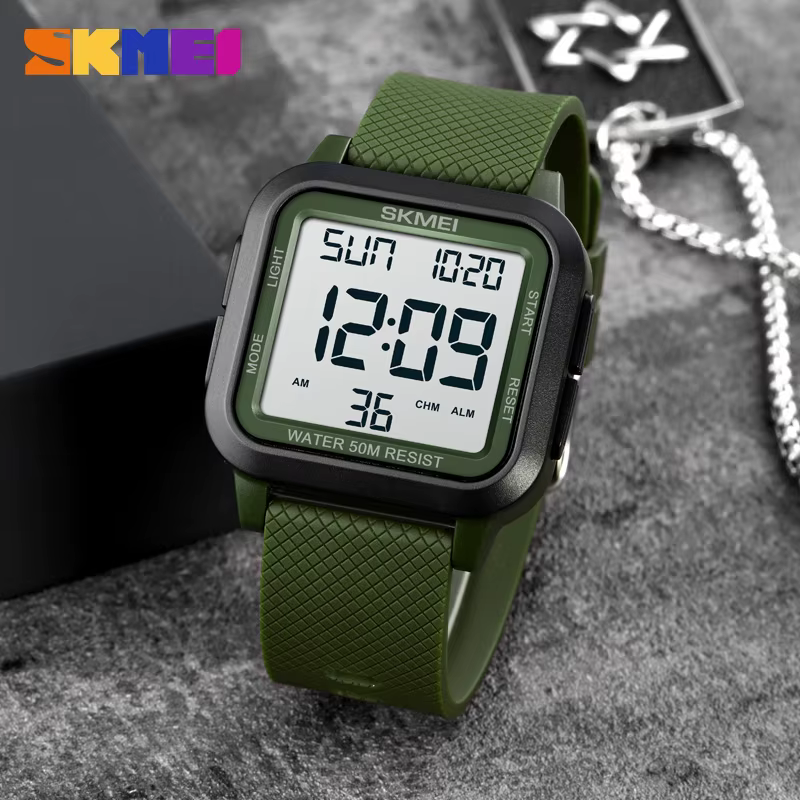 SKMEI 1894 Sport montre électronique pour hommes antichoc étanche compte à rebours