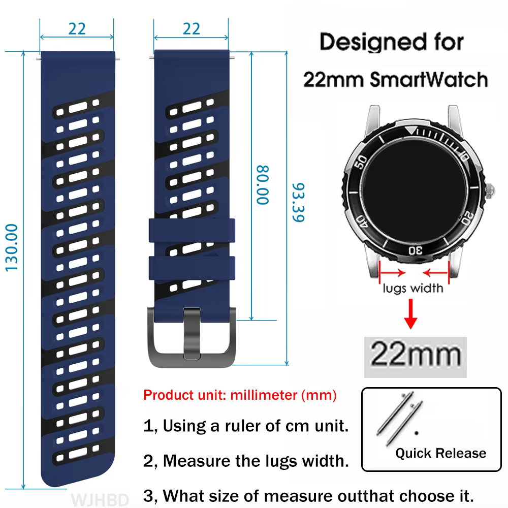 Bracelet de remplacement pour Amazfit Balance 3 2 Ultra/Cheetah 2 Ultra 48mm/Bip 6 5 Max/GTR 47mm 4/2/3 Pro